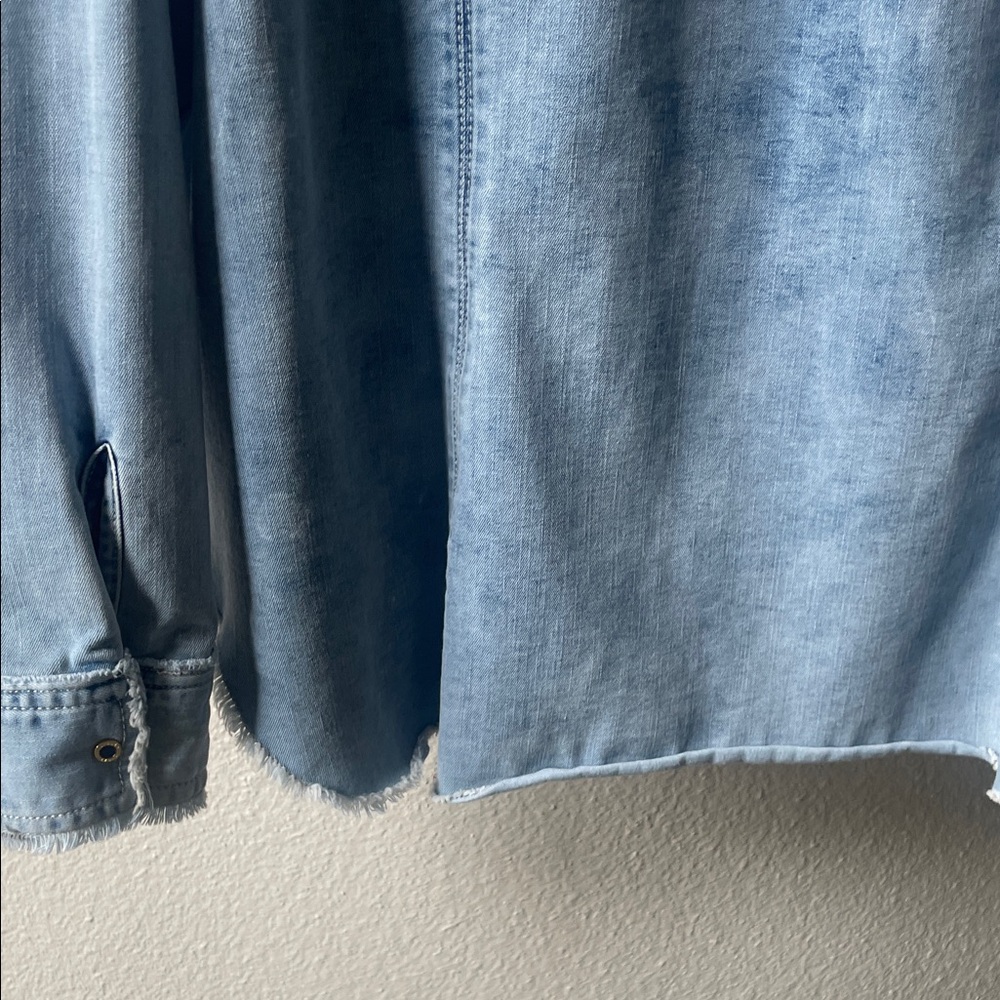 Peter Nygard Light Blue Denim Shirt - Picture 10 of 12